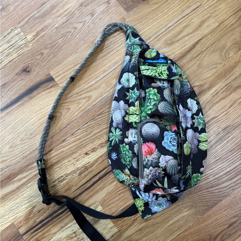 Kavu Succulent Print Sling Bag